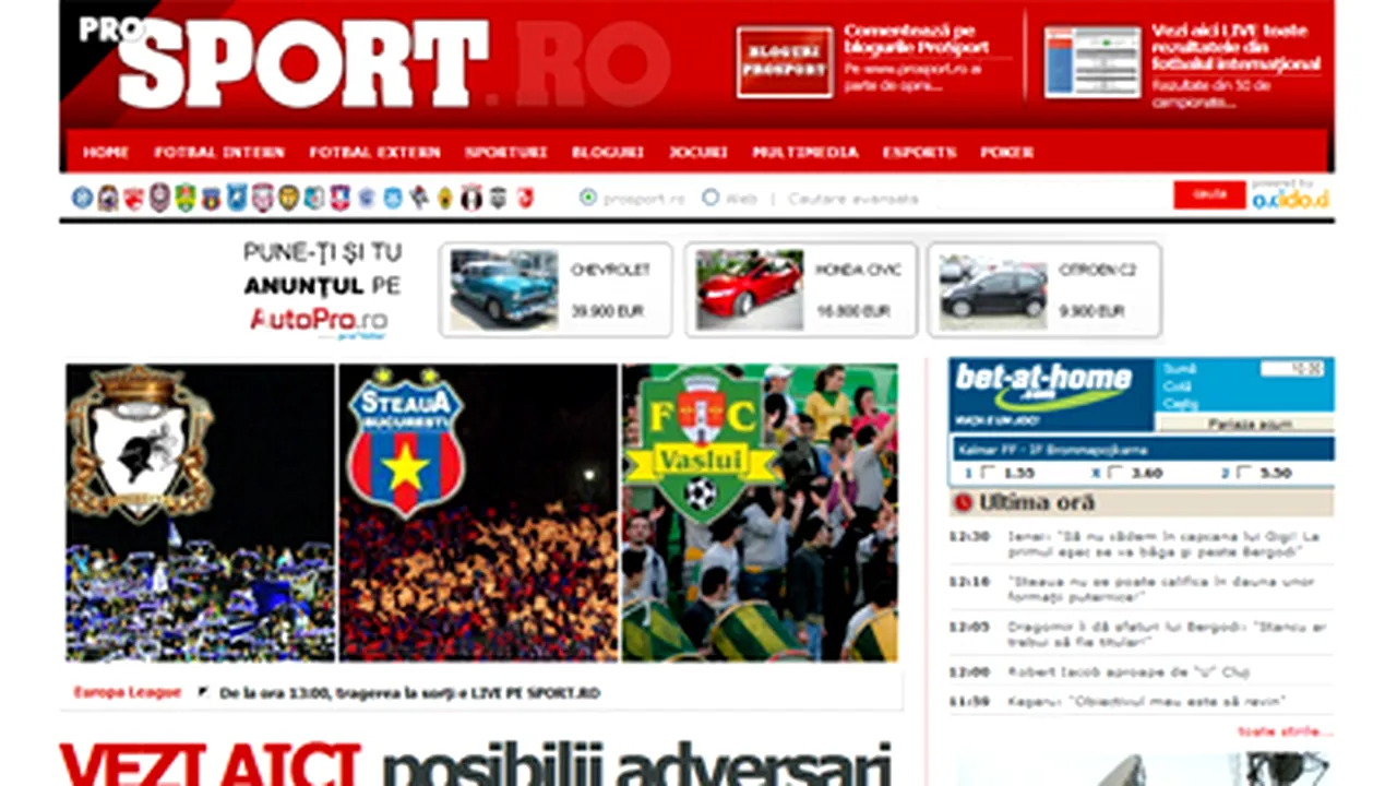 Ediţia de duminică a ProSport va apărea exclusiv online