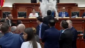 Premierul albanez, atacat cu ouă şi făină | VIDEO