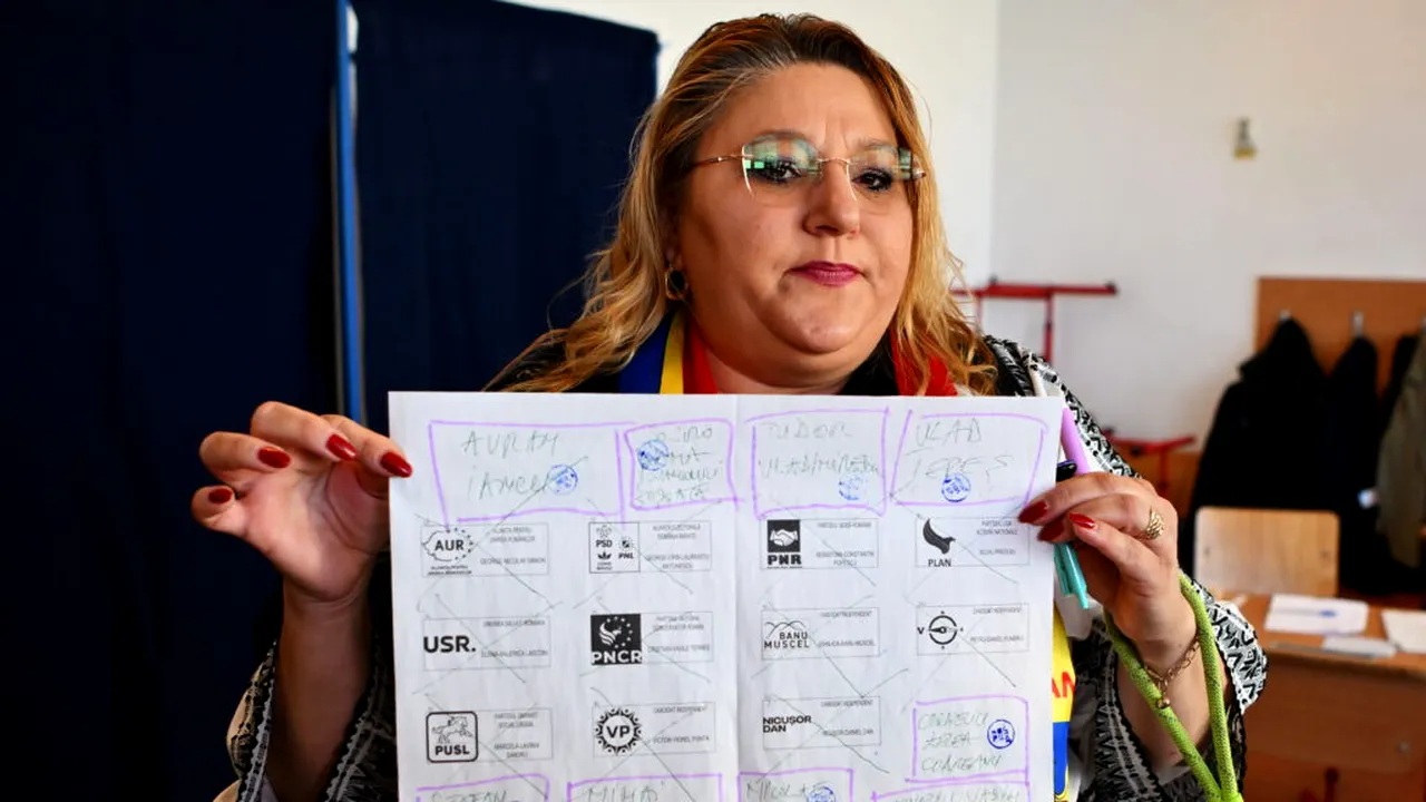 Diana Șoșoacă a votat la vedere și a scris pe buletin numele lui Ceaușescu și Codreanu, în semn de protest față de alegeri