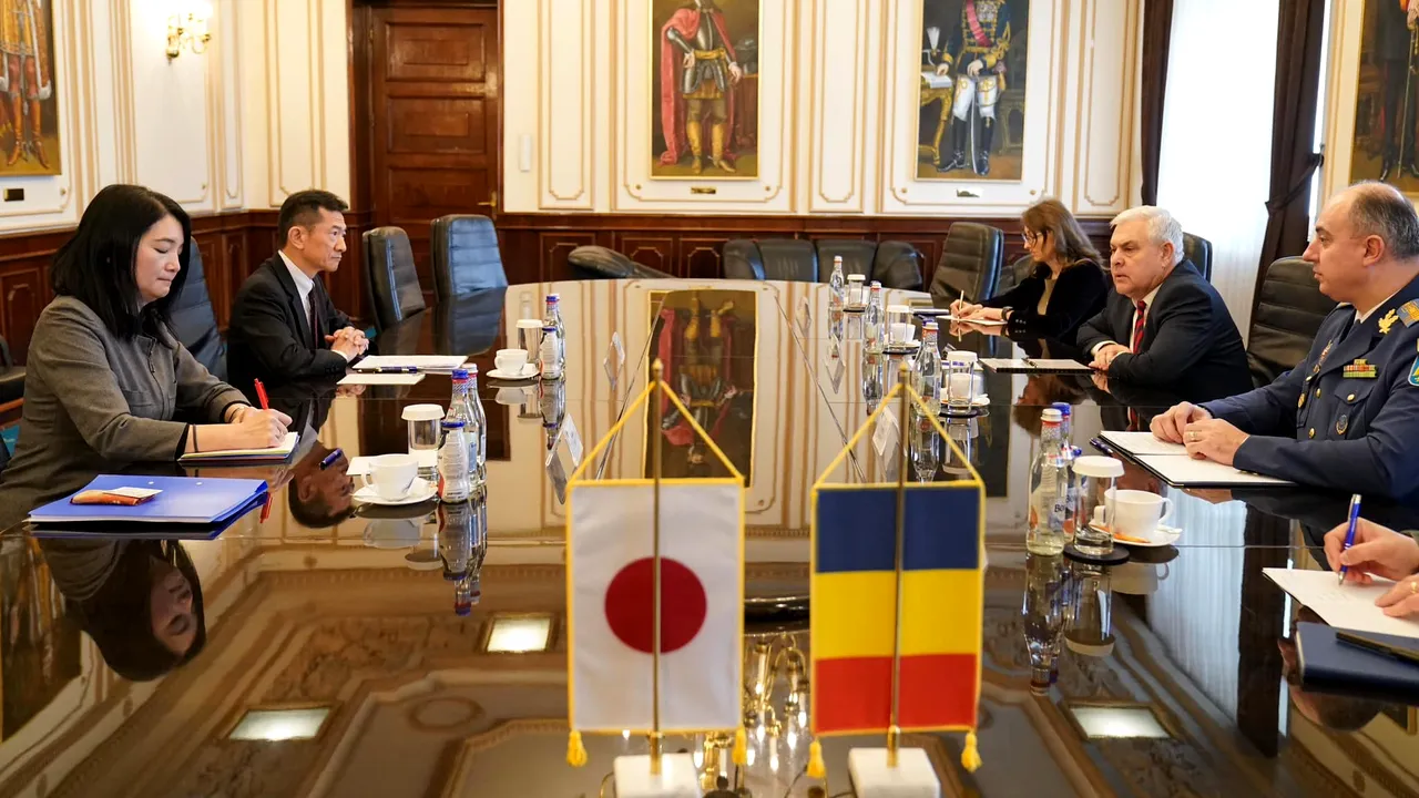 Ministrul Apărării, întrevedere cu ambasadorul Japoniei la Bucureşti, Hiroshi Ueda