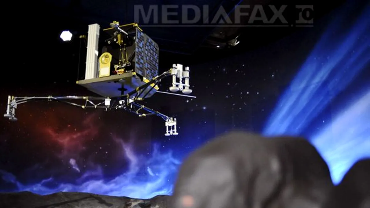 Robotul Philae funcţionează, dar se află într-o poziţie problematică şi într-o zonă umbrită - FOTO