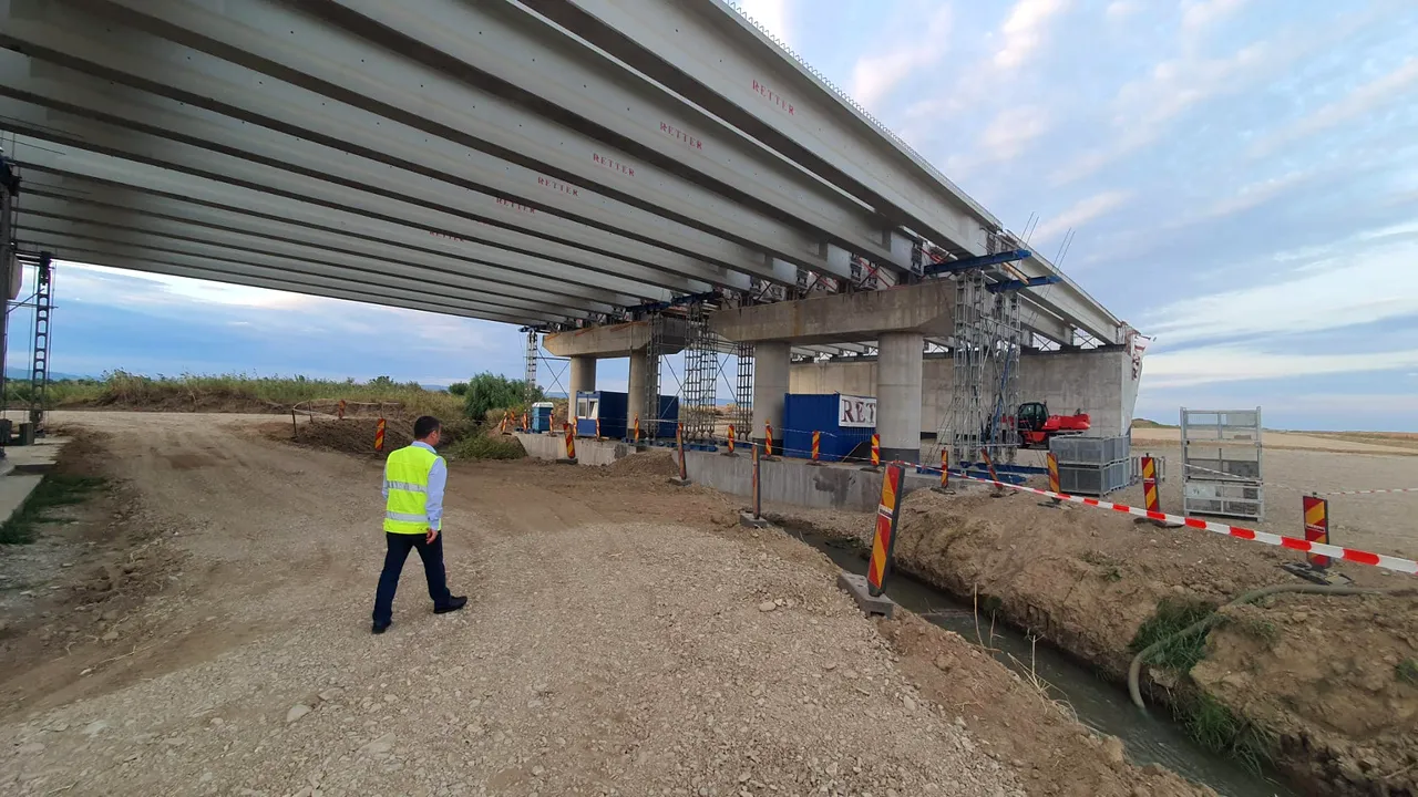 Secretar de stat în Ministerul Transporturilor: Primele grinzi montate pe Autostrada Moldovei