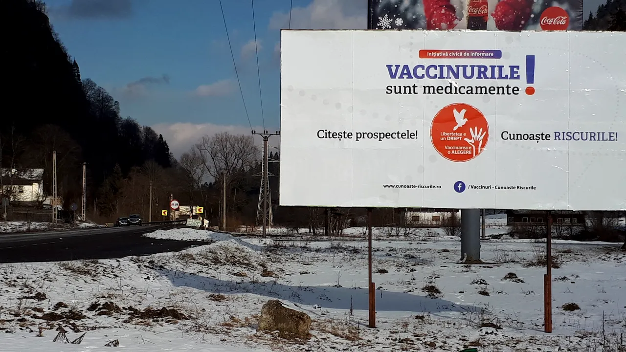 Panouri anti-vaccinare în mai multe localităţi din ţară în ziua declarării epidemiei de gripă | FOTO