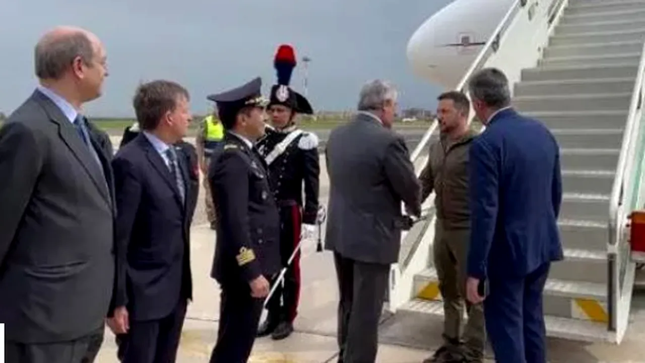 Preşedintele ucrainean Volodimir Zelenski a ajuns la Roma