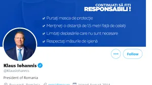 Iohannis, mesaj pe Twitter pentru Donald Trump, după ce a fost testat pozitiv 
