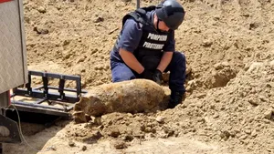 Iaşi: Bombă rusească din al Doilea Război Mondial, găsită pe şantierul Spitalului Regional