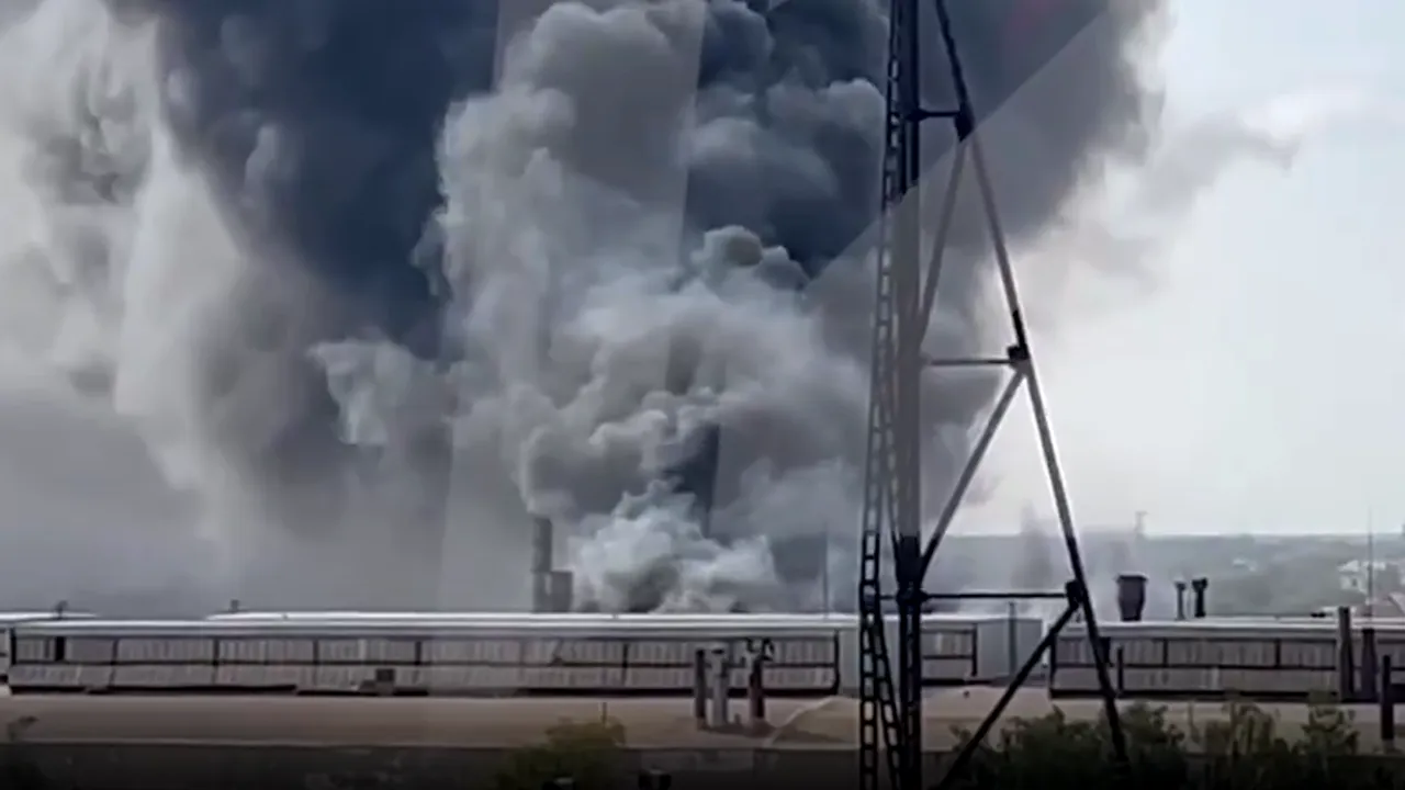 Uzină rusească producătoare de tancuri T80 BVM, în flăcări
