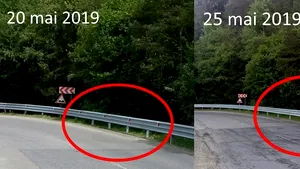 Plăcuţe refrectorizante, furate de pe un drum naţional, după doar cinci zile de la montarea lor | FOTO