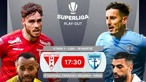 Superliga de fotbal. Luni se joacă ultimele meciuri din prima etapă din play-out