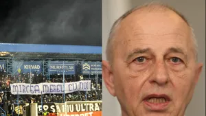 „Mircea, mereu cu noi! ”, bannerul afişat de fanii echipei Farul era pentru un suporter decedat recent, nu pentru susţinerea lui Mircea Geoană cum a precizat echipa sa de campanie