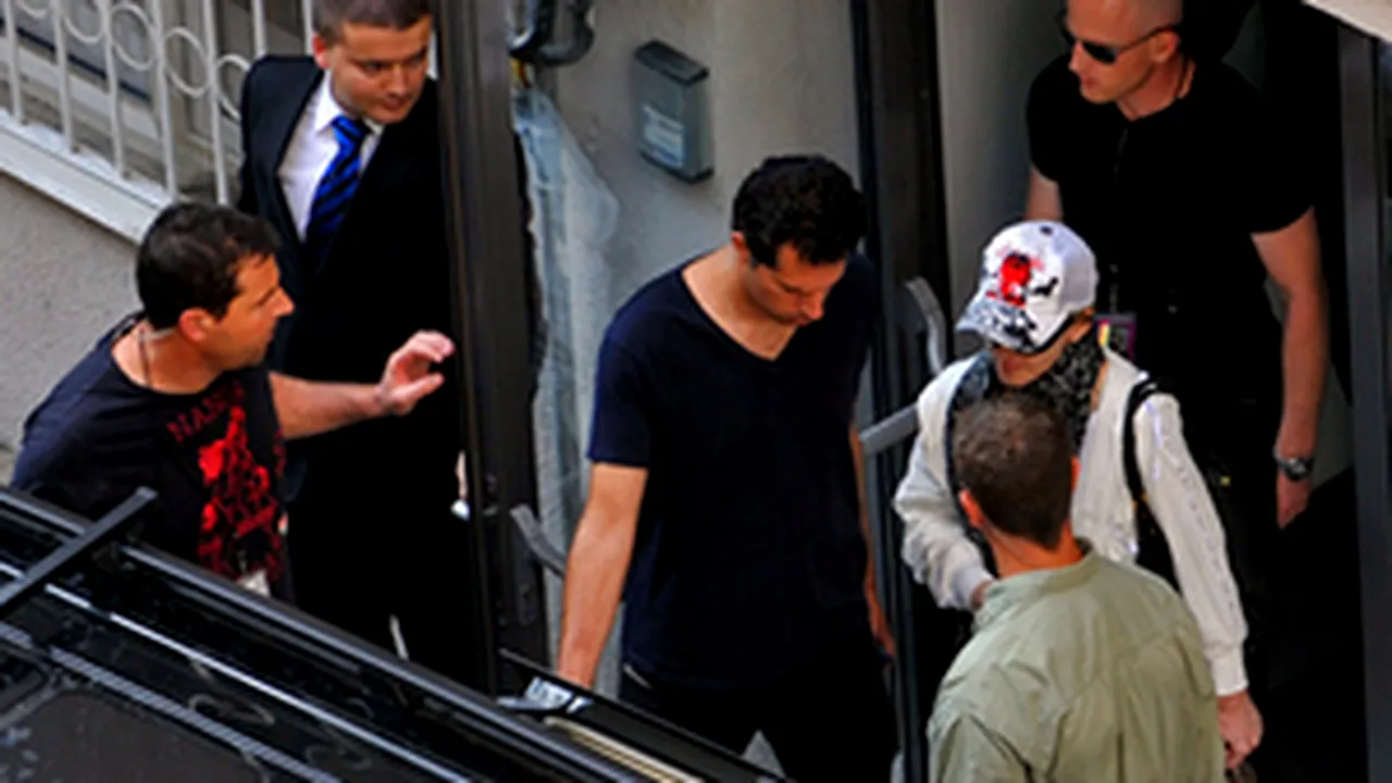 Madonna Arrives At Concert Location In Bucharest