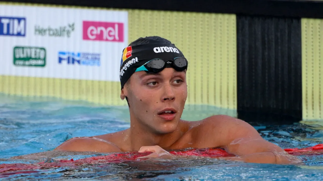 David Popovici se califică în finală la proba de 100 m liber la Europenele de înot cu record al competiției