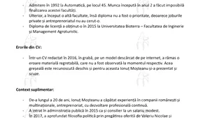 Gândul: Scandalul CV-ului lui Ionuț Moșteanu: Document intern USR arată cum trebuie apărat ministrul Apărării în spațiul public
