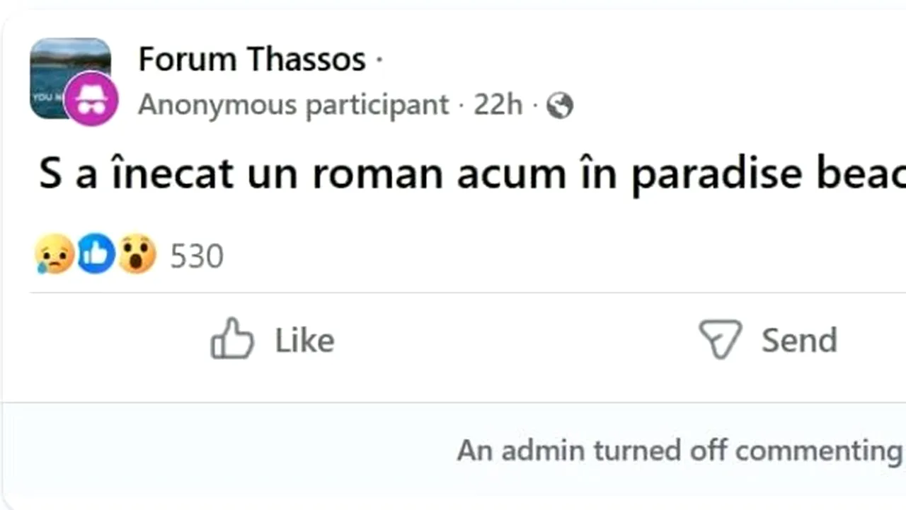 Un român a murit în timp ce se afla în vacanță în Thassos