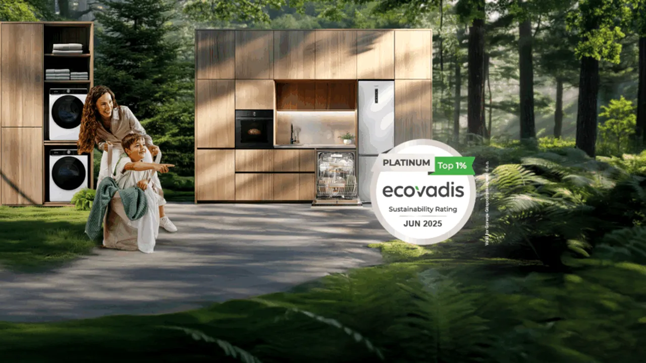 Gorenje câștigă distincția de platină în cadrul EcoVadis.  Practicile de sustenabilitate ale companiei, în top 1% la nivel global