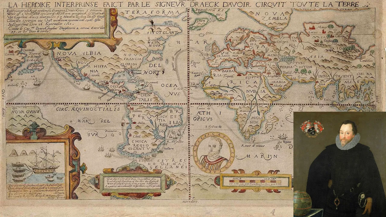 26 septembrie 1580:  Francis Drake face o călătorie în jurul lumii 