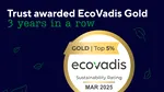 Trustul a primit premiul EcoVadis Gold pentru al treilea an consecutiv