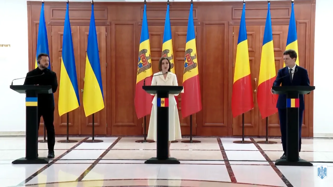 „Când ești vecin cu Rusia, trebuie să cooperezi”. Zelenski, Maia Sandu și Nicușor Dan, front comun la Chișinău