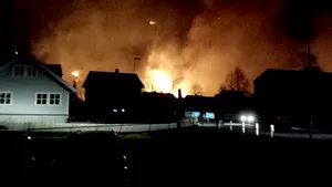 Incendiu într-un sat pitoresc din Norvegia