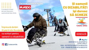 Prima iarnă pe pârtie. Persoanele cu dizabilităţi vor avea echipamente speciale pe pârtiile de schi