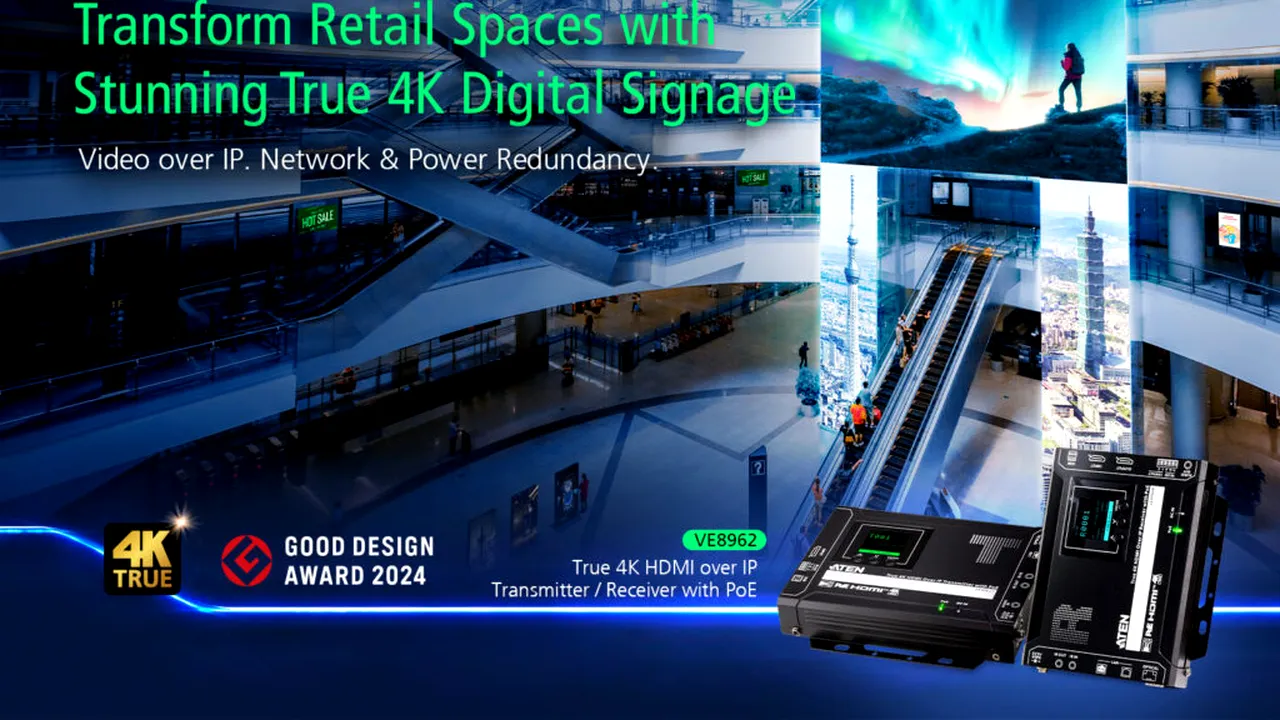 Experiente retail spectaculoase, fara compromisuri – cu VE8962 de la ATEN