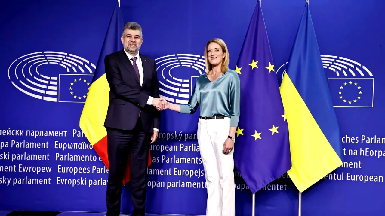 Ciolacu, după întîlnirea cu Metsola: recunoaşte eforturile financiare şi logistice făcute de România 