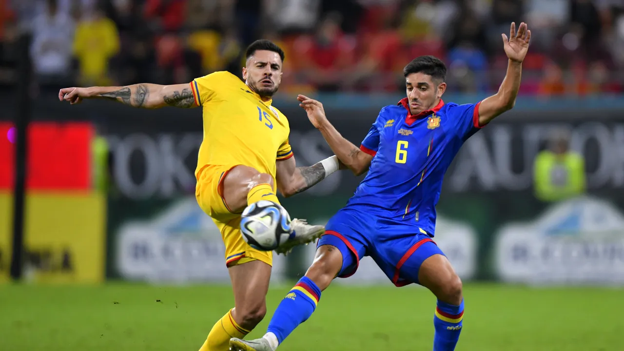România învinge Andorra şi trece pe prima poziţie în preliminariile EURO 2024