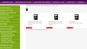 Magazin care vinde en-gros etnobotanice şi manuale pentru creşterea marijuanei, deschis pe internet