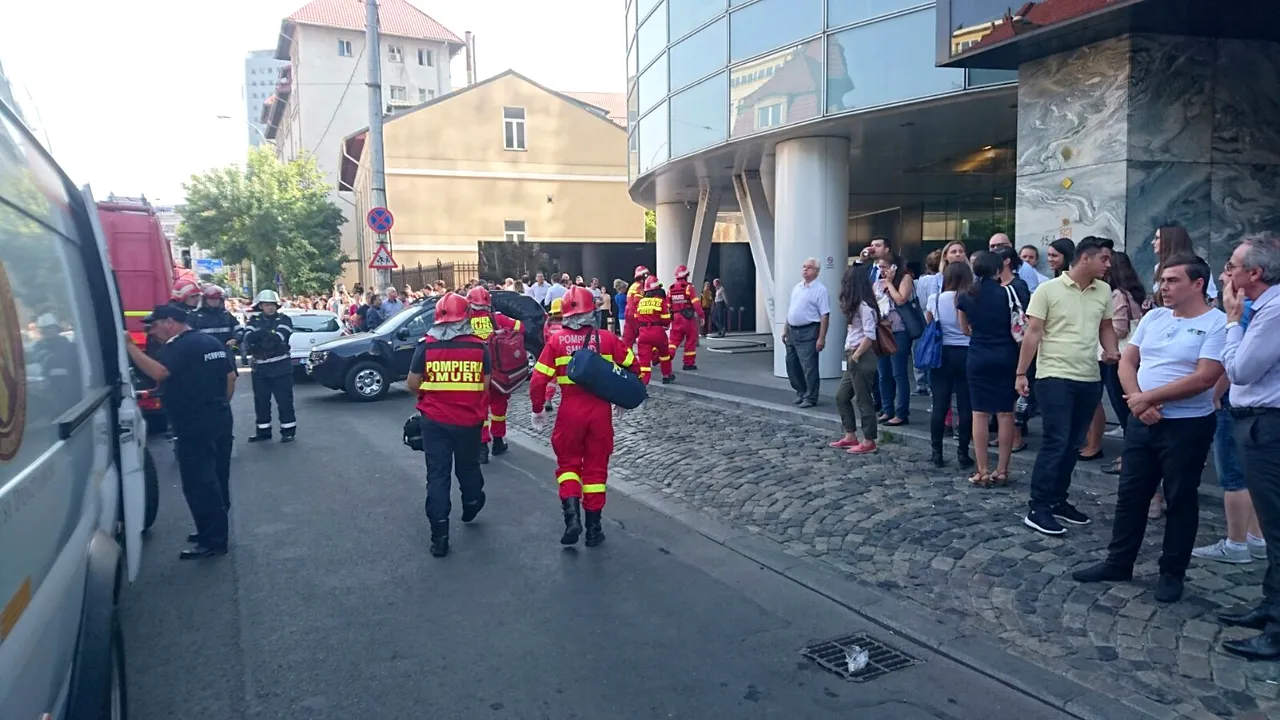 Alarmă de incendiu la sediul Ministerului Fondurilor Europene - FOTO