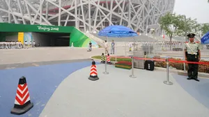 Rachetele sol-aer, în apropierea stadionului olimpic din Beijing