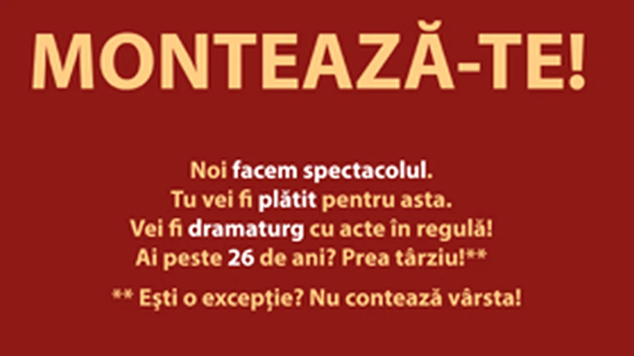 Concursul de dramaturgie dramAcum s-a deschis miercuri