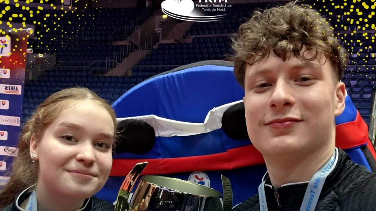 Elena Zaharia și Darius Movileanu, campioni europeni U21 la tenis de masă