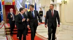 Nicușor Dan, întâlnire cu Rutte și Nawrocki înaintea Summitului B9: Țările de pe Flancul Estic își asumă deja mai multă responsabilitate