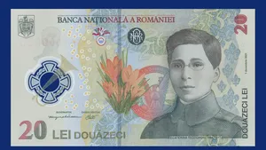 Cum arată noua bancnotă de 20 de lei, prezentată vineri de BNR: Este prima bancnotă cu putere circulatorie pe care este prezentă o personalitate feminină, Ecaterina Teodoroiu