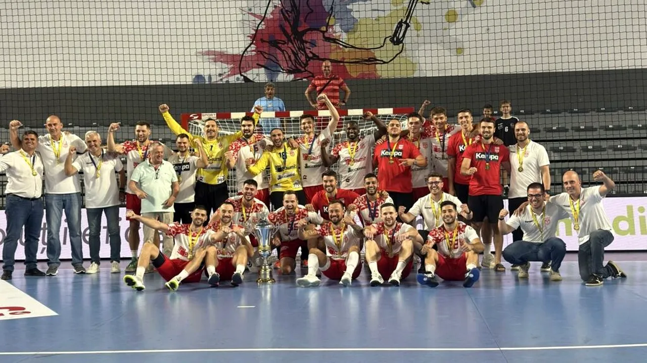 Handbal masculin: Dinamo a învins pe Minaur și a câștigat a opta Supercupă din istoria clubului