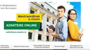 (P) Admitere USAMV Bucureşti: 1-23 Iulie 2021. Fii #extraordinar. Alege să transformi lumea într-un loc mai bun. Sol – Apă – Aer – Viaţă