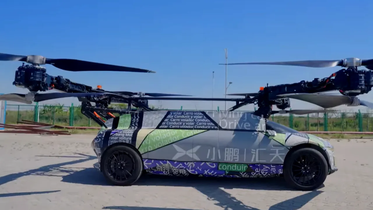 Maşina electrică care se transformă într-o dronă

