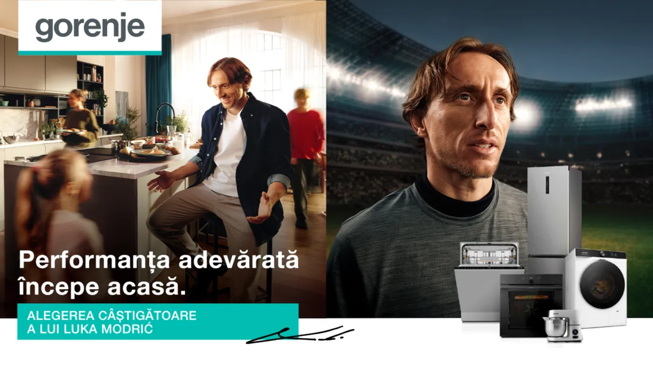 Gorenje îl numește pe Luka Modrić ambasador de brand: povestea lucrurilor mărețe începe acasă