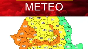METEO. Avertizare ANM: 19 judeţe, sub avertizare Cod portocaliu de ploi torenţiale şi vijelii
