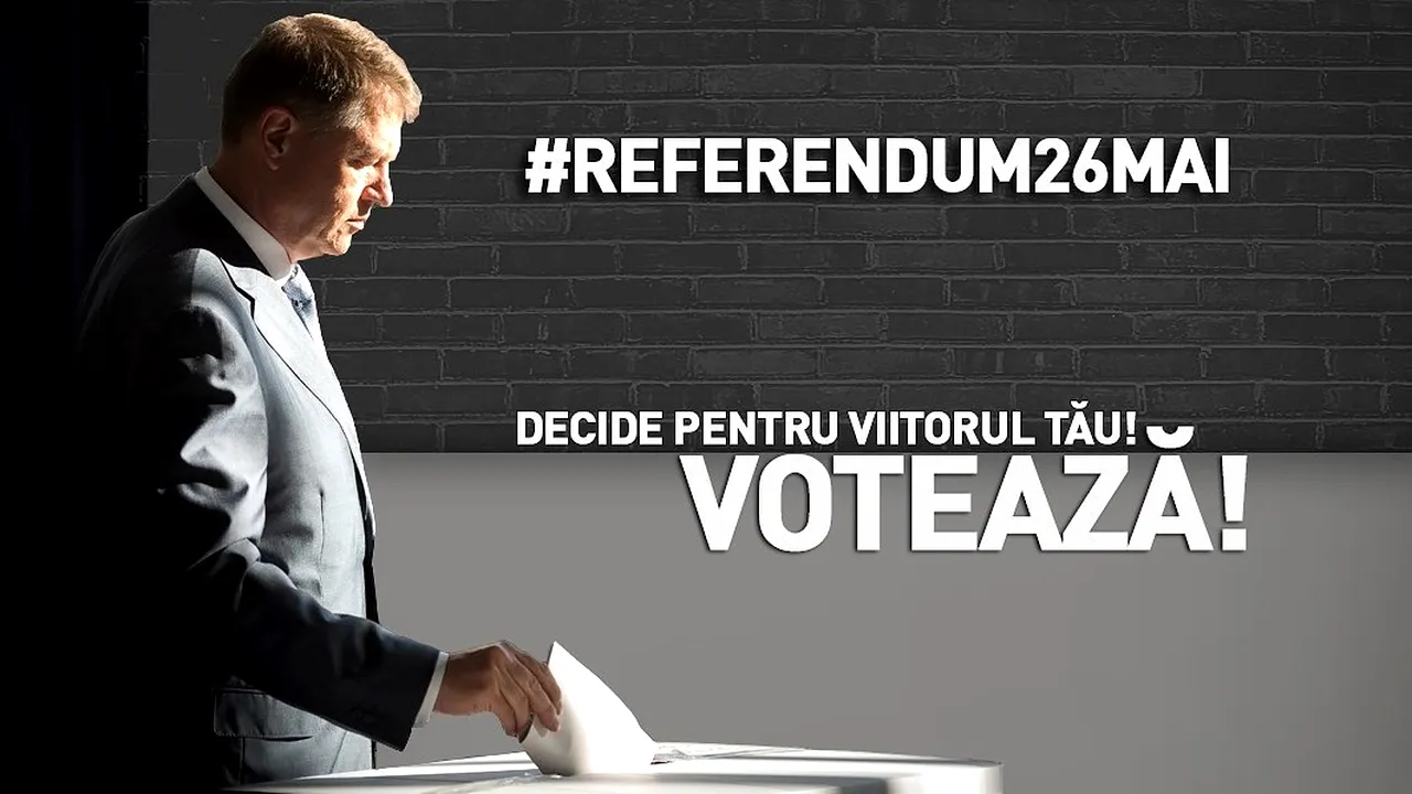 Klaus Iohannis îi îndeamnă pe români să voteze la referendumul pe justiţie din 26 mai