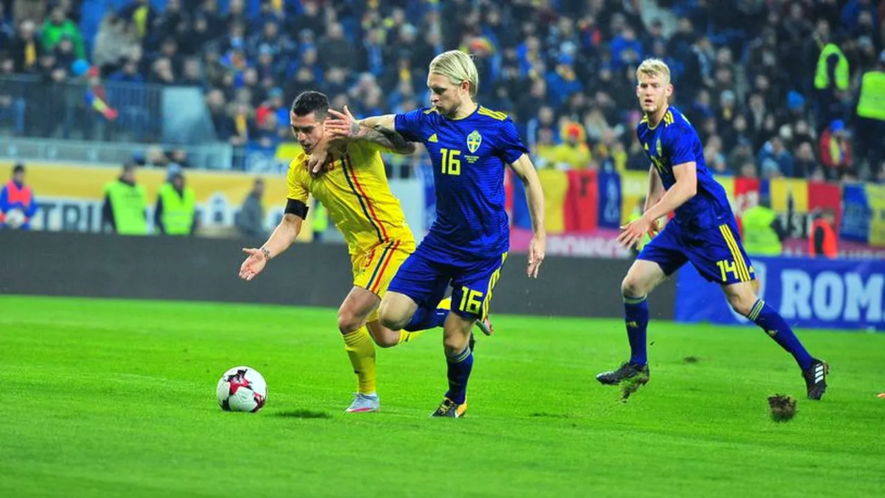 Clipe de coşmar, în primele 6 minute, la Stockholm. Scorul de la meciul Suedia - România, în preliminariile EURO 2020
