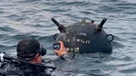 Mină marină de contact pe plaja de la Vadu