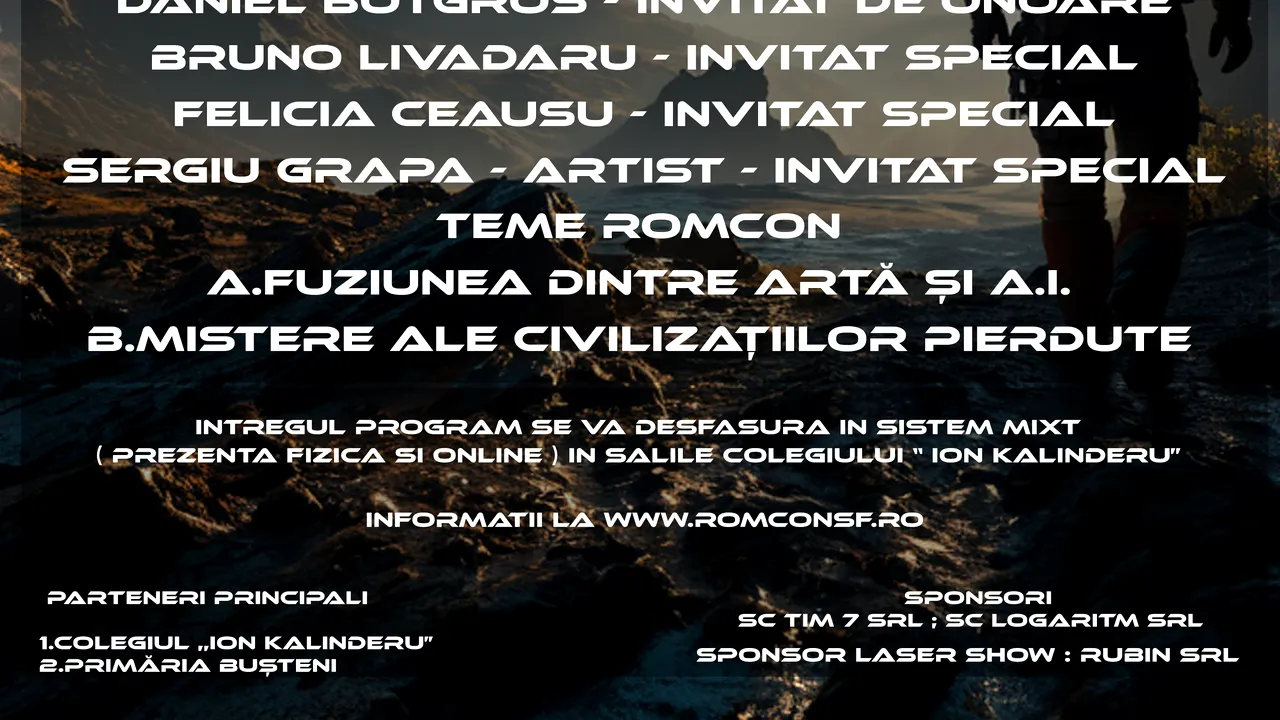 A 45-a ediţie a Convenţiei Naţionale de Science-Fiction, Romcon, va avea loc la Buşteni
