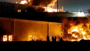 Incendiu puternic în Popeşti-Leordeni.  A fost emis mesaj Ro-Alert / ISU: „Incendiul este localizat