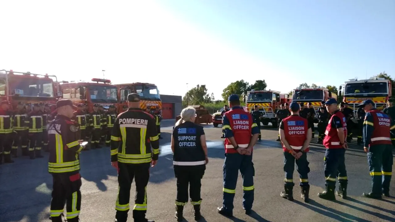 Pompierii români, pregătiți să intervină în Grecia. Prima zi a misiunii