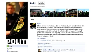 Facebook a închis din greşeală pagina poliţiei daneze