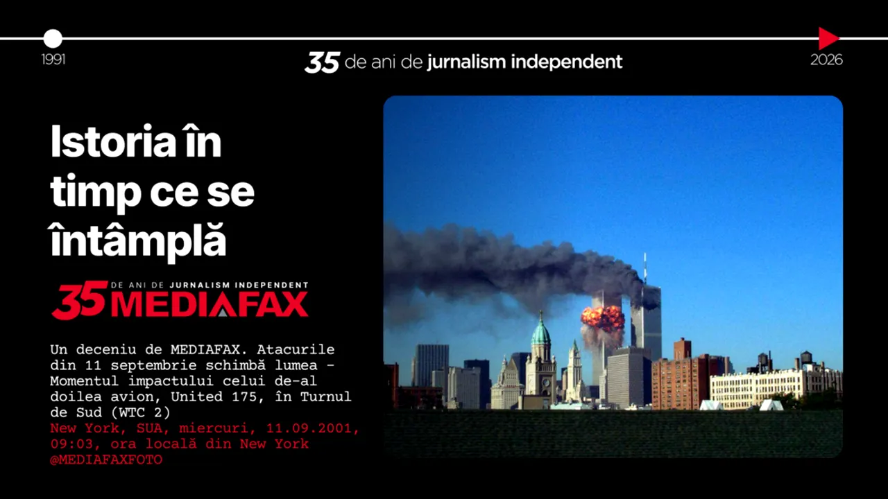 MEDIAFAX 35. 2001 - Un deceniu de MEDIAFAX. Atacurile din 11 septembrie schimbă lumea