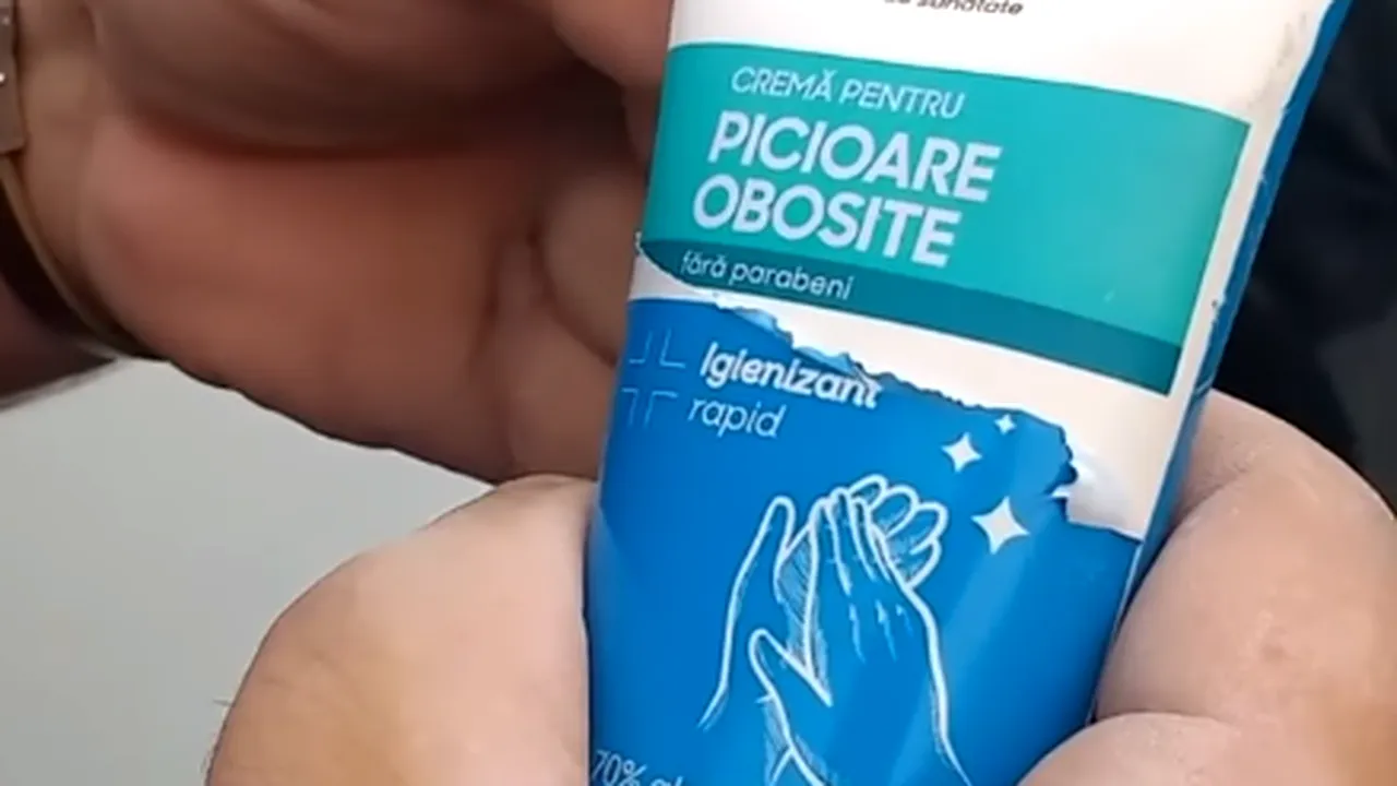 Dezinfectant ambalat în tuburi de cremă pentru picioare. Explicaţia firmei producătoare