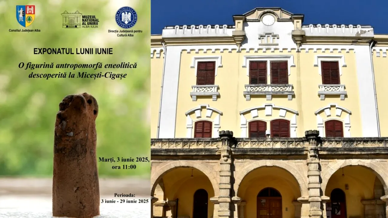 Statuetă din perioada eneoliticului, expusă la Muzeul Național al Unirii din Alba Iulia