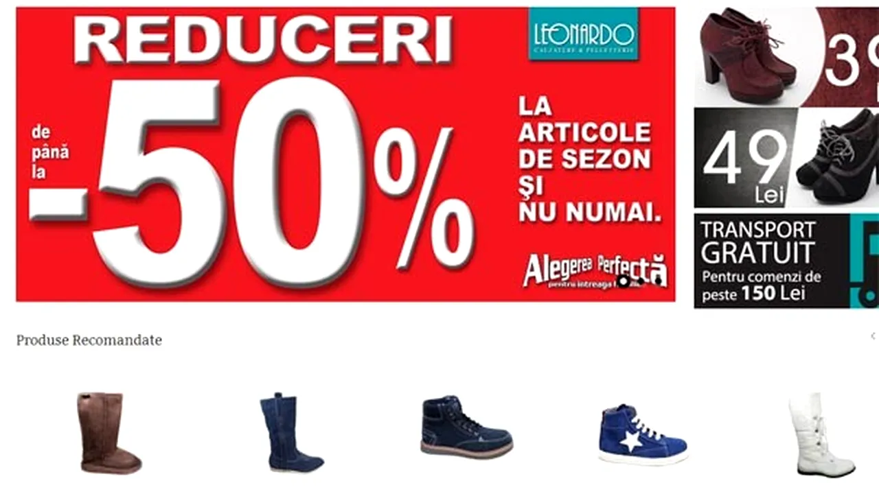 Retailerul de încălţăminte Leonardo şi-a deschis magazin online